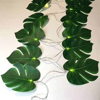 LED lyskæde med monstera blade - 3 M